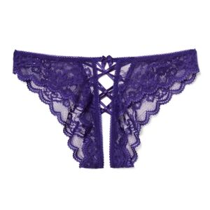 Adore Me Lacy Crotchless Panty